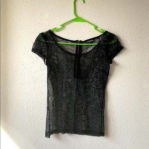 Black lace top